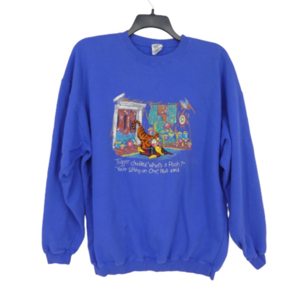 Vintage Disney Purple Tigger Pooh Bear Sweatshirt